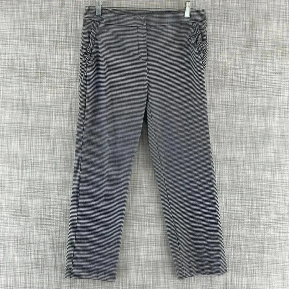Cynthia Rowley Black and White Plaid Crop Pants Women's size 8 2200 - Picture 2 of 11